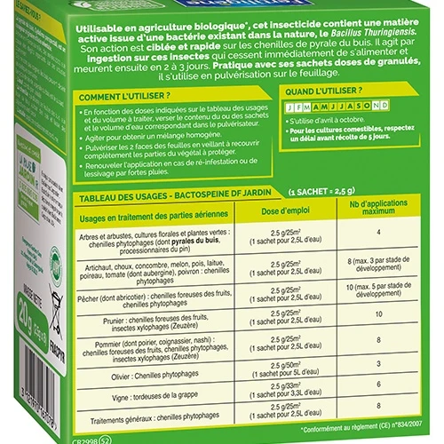 Anti Pyrale-Chenilles Buis-Btk 20g (8x2,5g) – Image 2